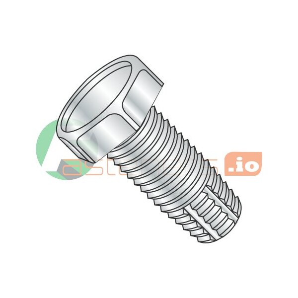 Newport Fasteners Thread Cutting Screw, #10-32 x 1/2 in, Zinc Plated Steel Hex Head Hex Drive, 8000 PK 955871 - main